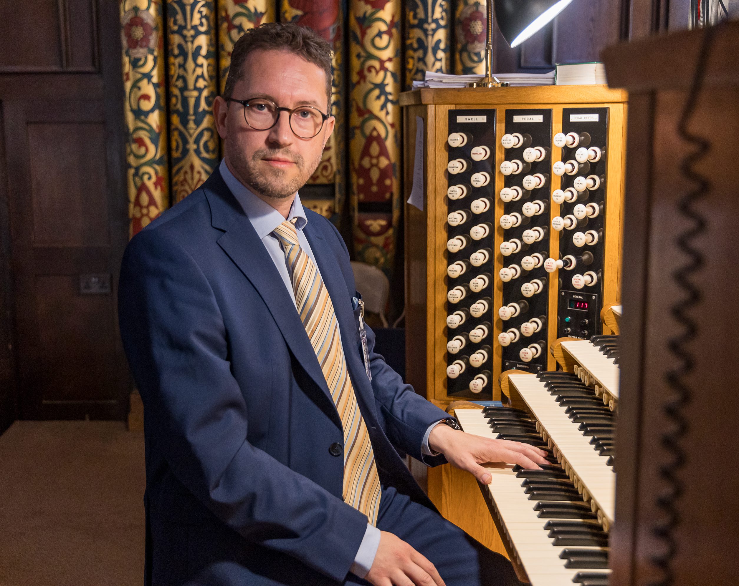 T. Haubrich an der Orgel in Windsor